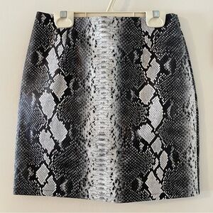 Snake Print Mini Skirt